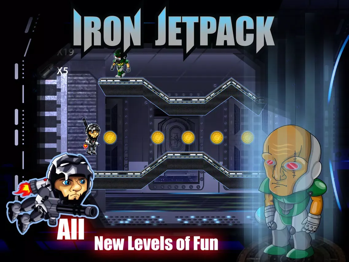 Flappy Iron Jetpack Bird Man VS Cyborgs Of Steel Free iPad  Screenshots