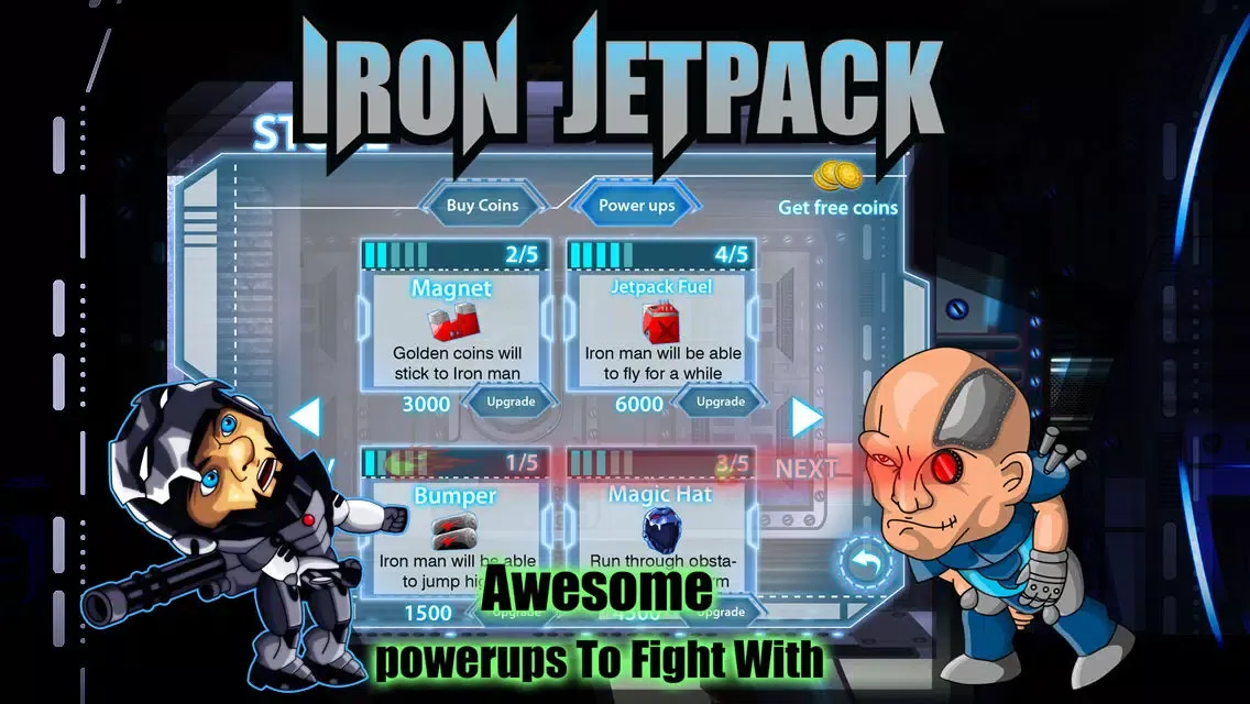Flappy Iron Jetpack Bird Man VS Cyborgs Of Steel Free Screenshots