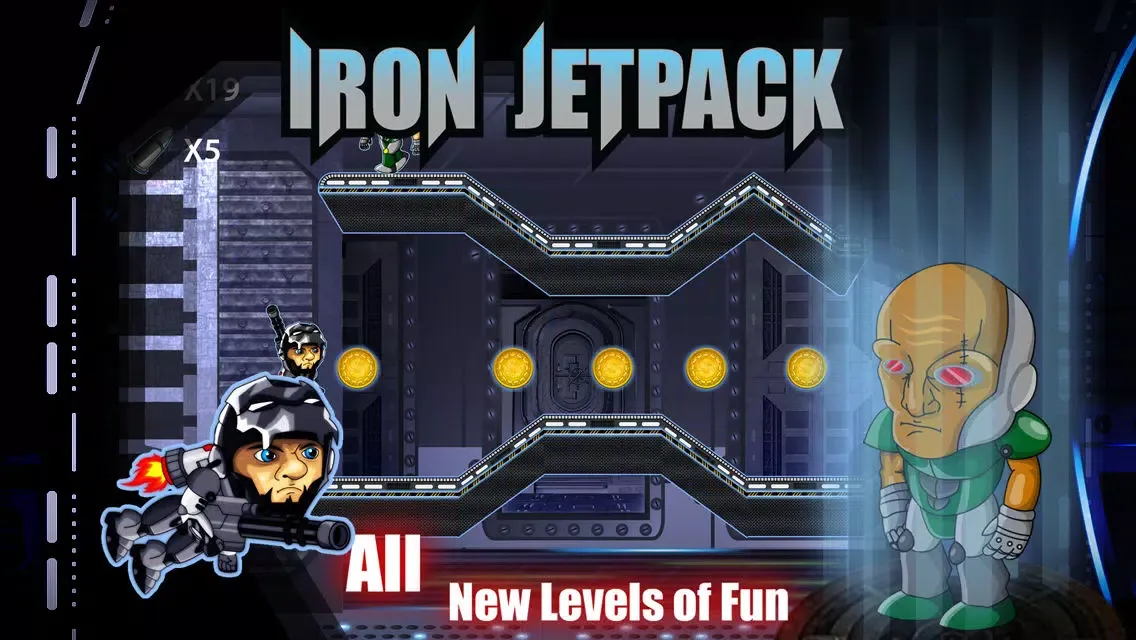 Flappy Iron Jetpack Bird Man VS Cyborgs Of Steel Free Screenshots