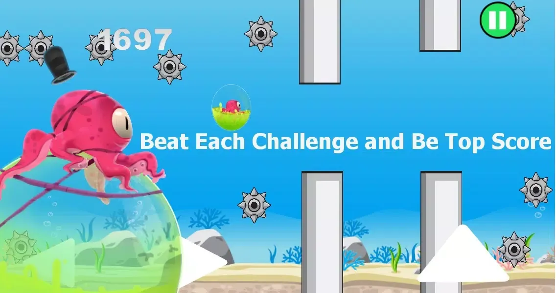 Zrzuty ekranu A Octo-Bubble Bounce - Endless Running Flappy Fish Style Game For Boys And Girls