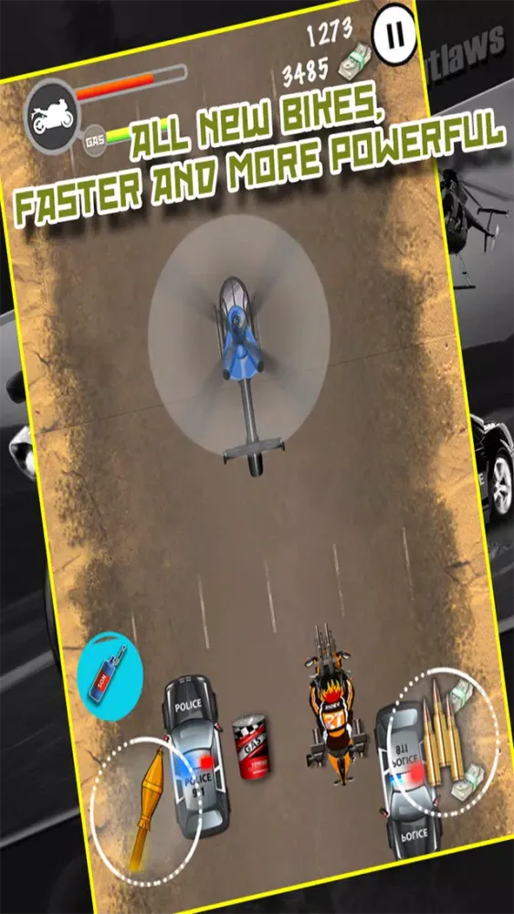 A Desert Outlaw Bike Race Police Chase : PD Nitro 3 سکرین شاٹس