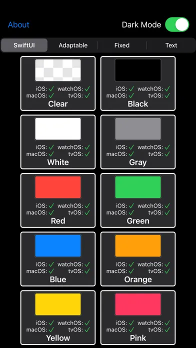 Dev Swatches Screenshots