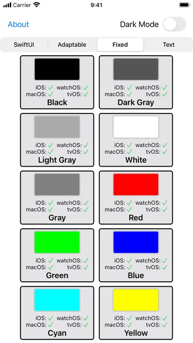 Dev Swatches Screenshots