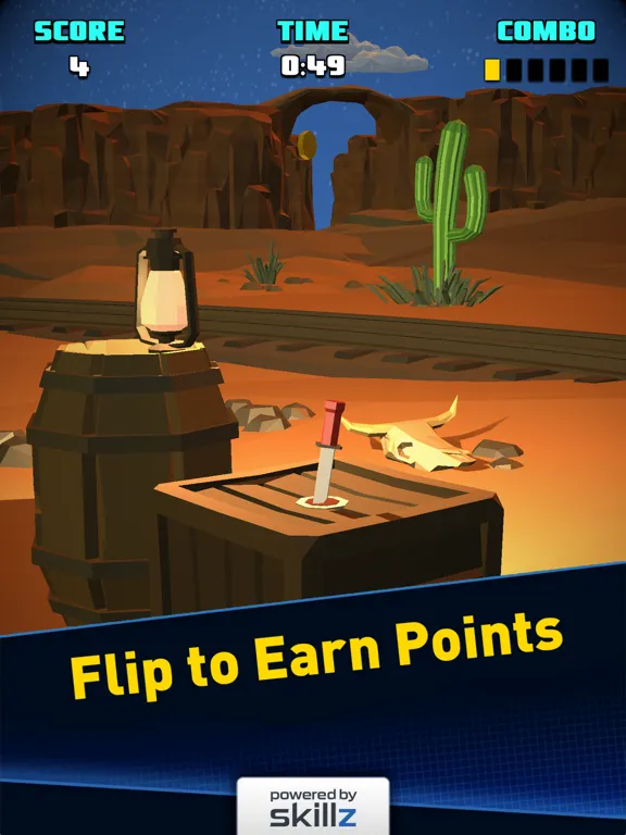Flippy Knife Throw Skillz Game iPad  Screenshots