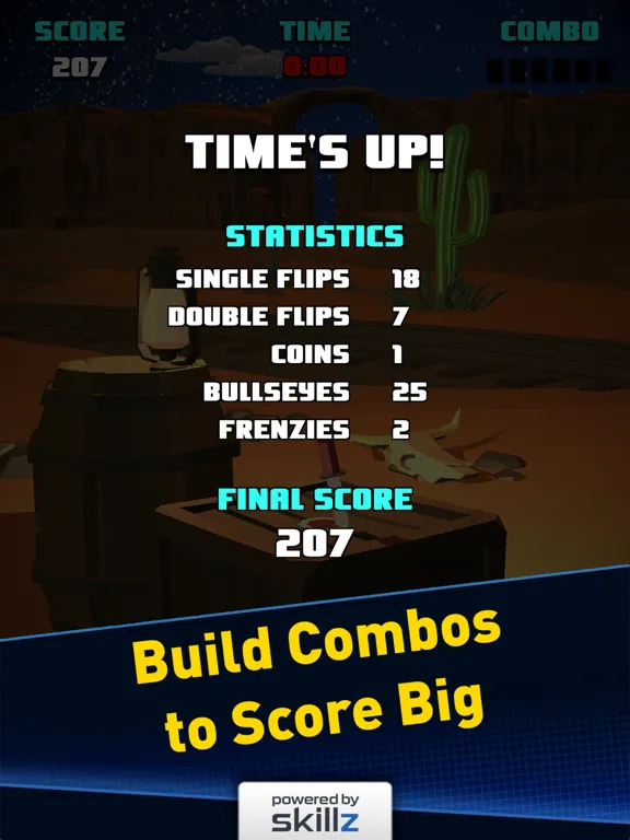 Flippy Knife Throw Skillz Game iPad  Screenshots