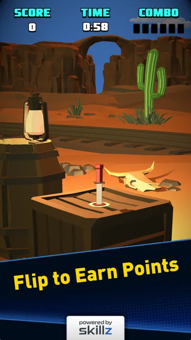 Flippy Knife Throw Skillz Game Screenshots
