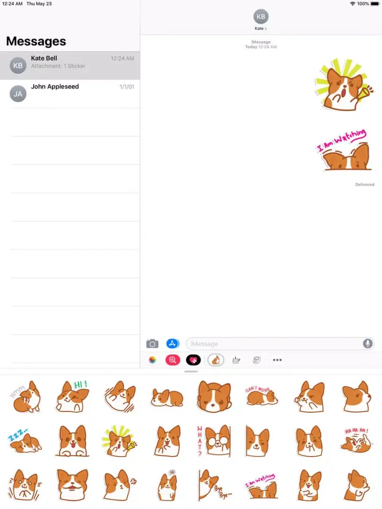 Скриншоты Naughty Corgi Emoji iPad 
