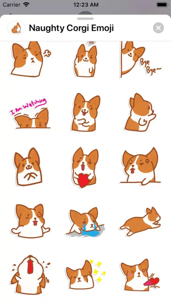 Скриншоты Naughty Corgi Emoji