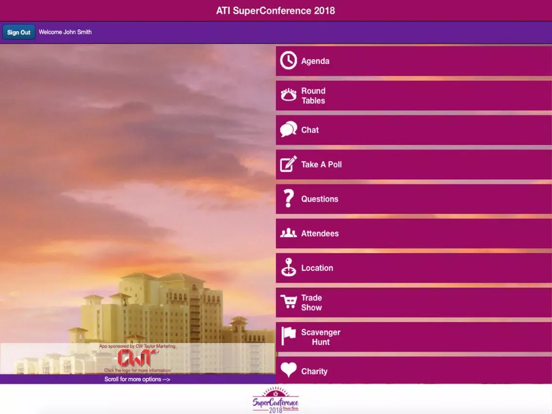 Capturas de pantalla de ATI SuperConference 2018 iPad 