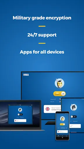 Capturas de tela do HMA VPN Proxy & WiFi Security