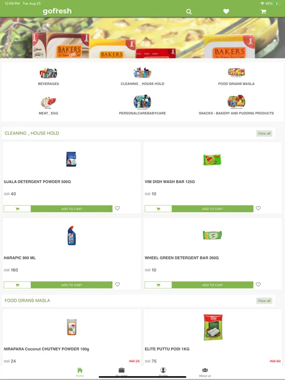 صور gofresh grocery iPad 