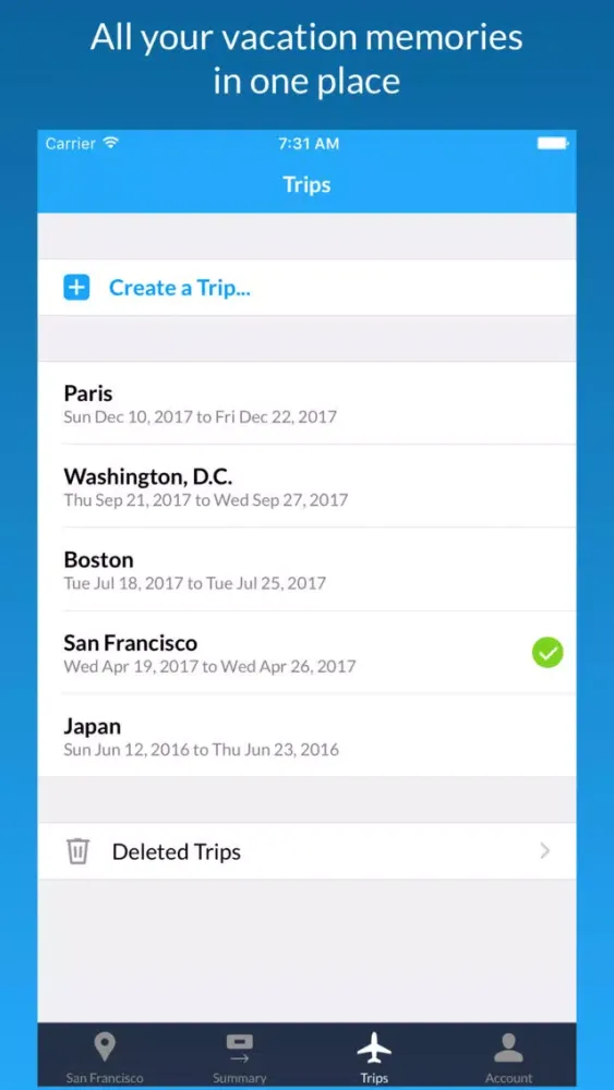 Takeoff - Plan your vacations Screenshots