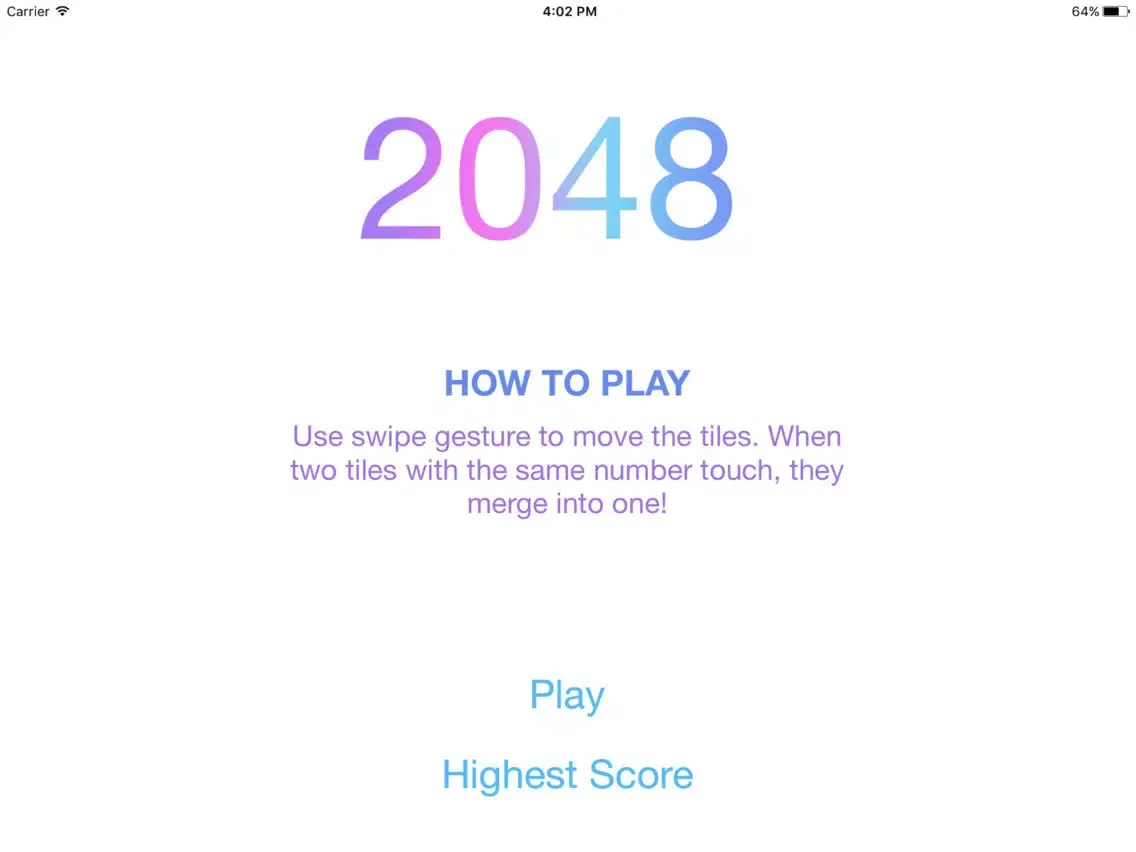 2048 Puzzle Numbers iPad  Screenshots