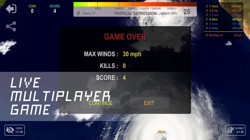 Tangkapan skrin Hurricane.io