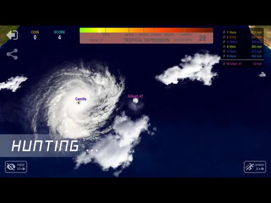 ภาพหน้าจอของ Hurricane.io iPad 