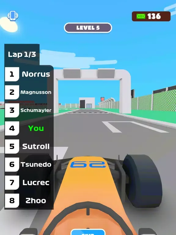 Tangkapan layar Race 'N Survive iPad 