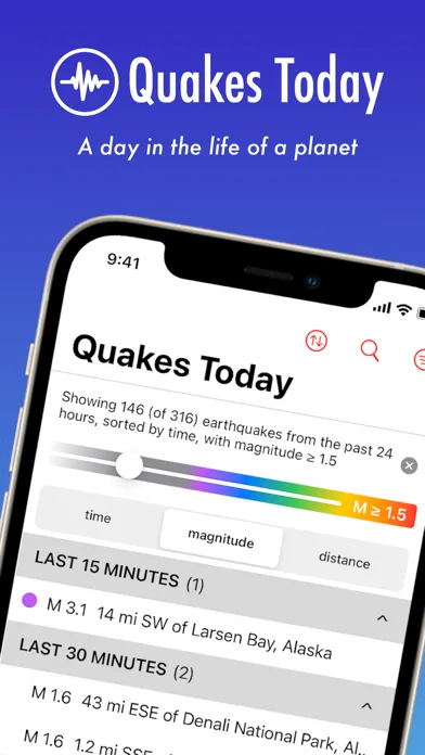 Quakes Today Screenshots