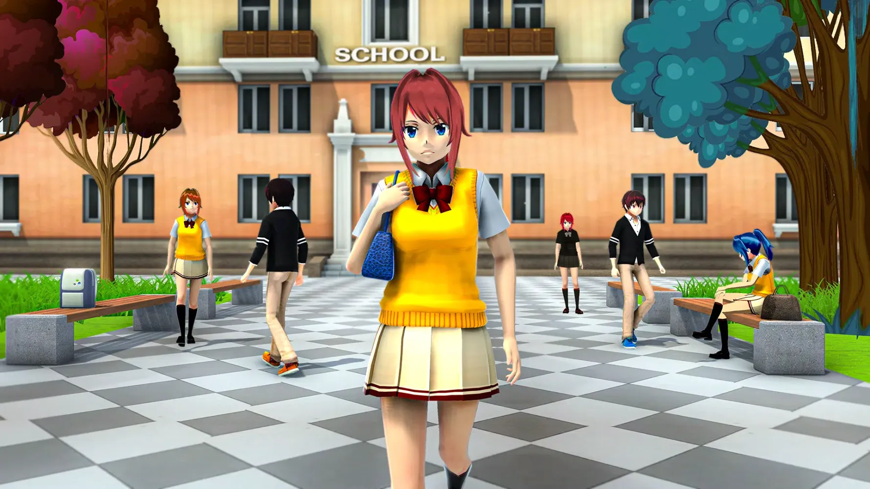 High School Girl Anime Games 스크린샷