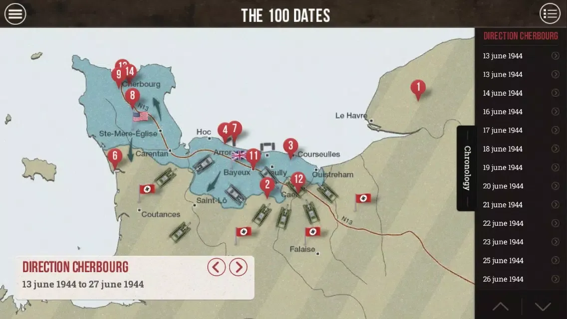 Zrzuty ekranu The 100 Dates of the battle of Normandy