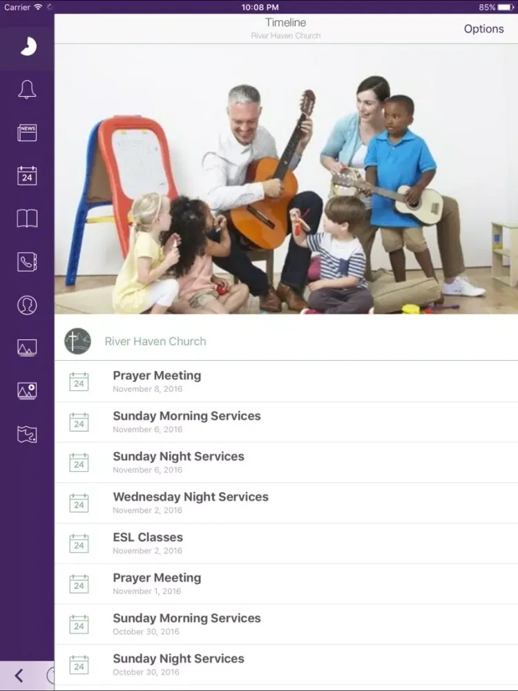 Ảnh chụp màn hình của River Haven Church iPad 