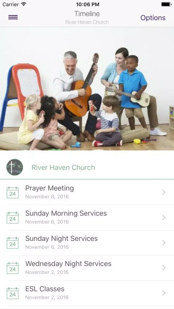 Ảnh chụp màn hình của River Haven Church