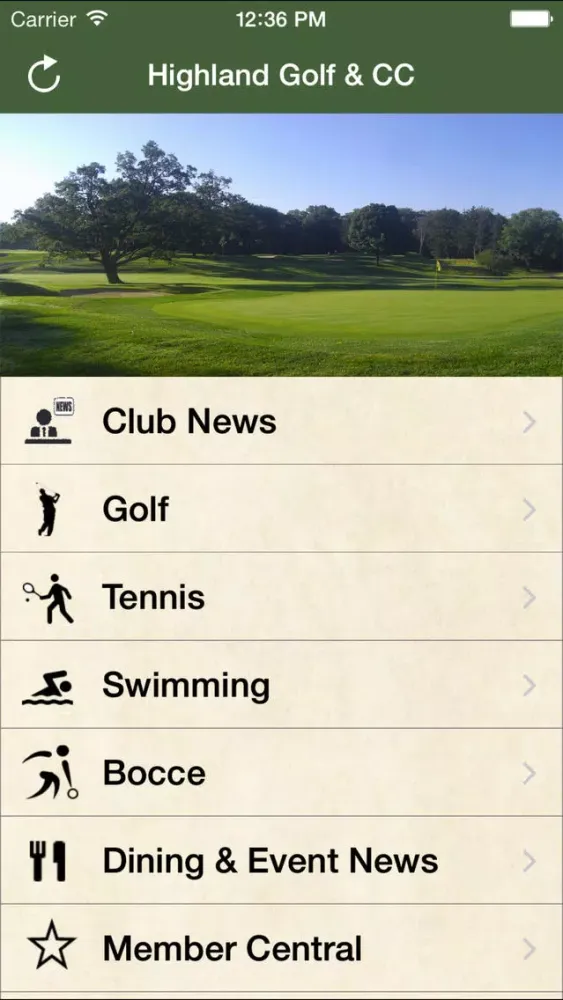 Ảnh chụp màn hình của Highland Golf & Country Club