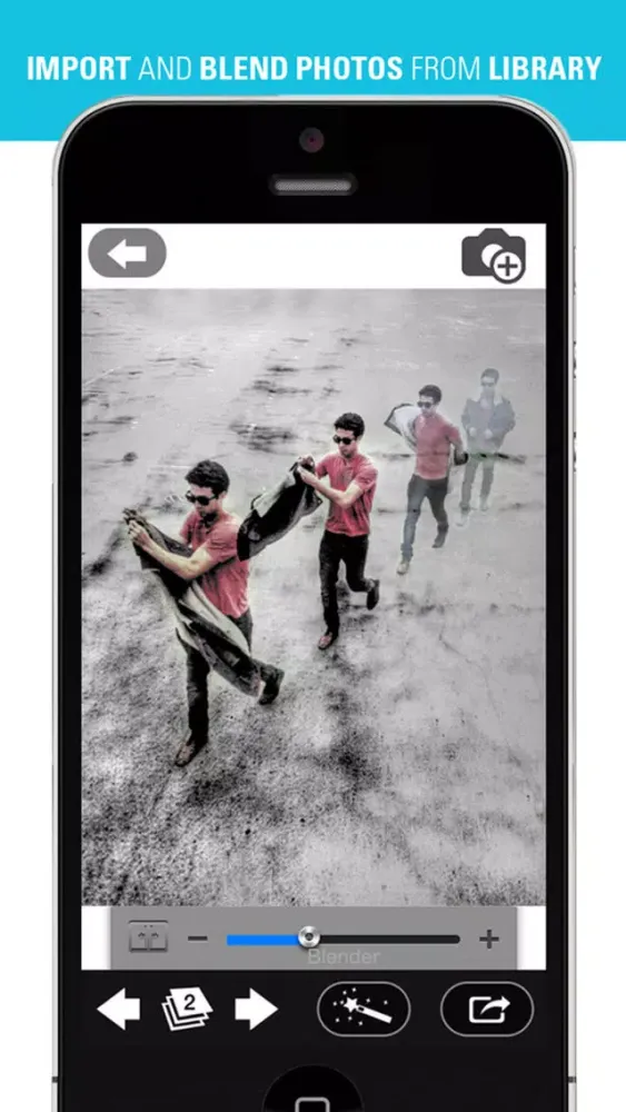 Zrzuty ekranu Seq Pic - Blends & Edits Sequence of Photos: Terrific filters Phenomenal backgrounds Multiple eraser functions