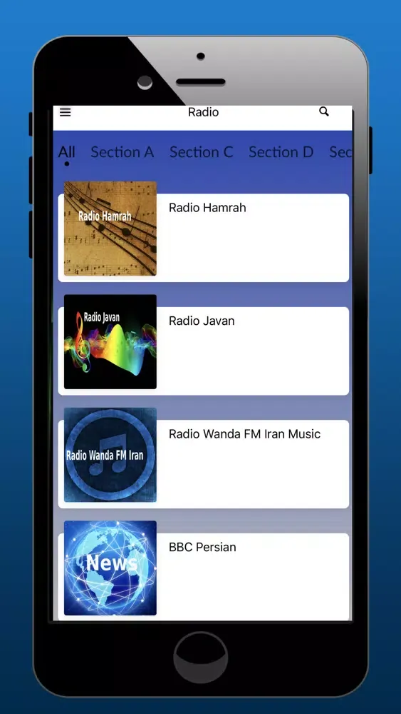 Captures d'écran de Radio Yar Iran FM