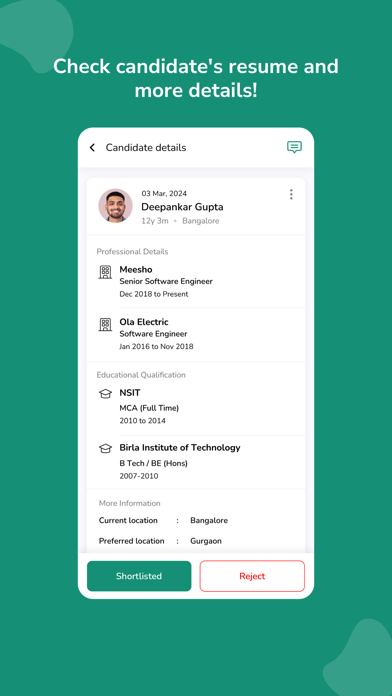 Tangkapan skrin hirist for Recruiters