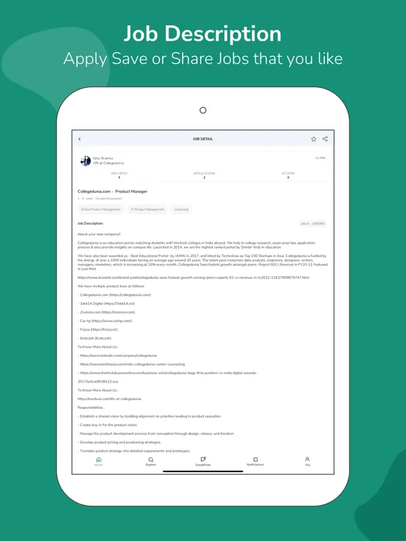 تصاویر iimjobs: Management Job Search iPad 