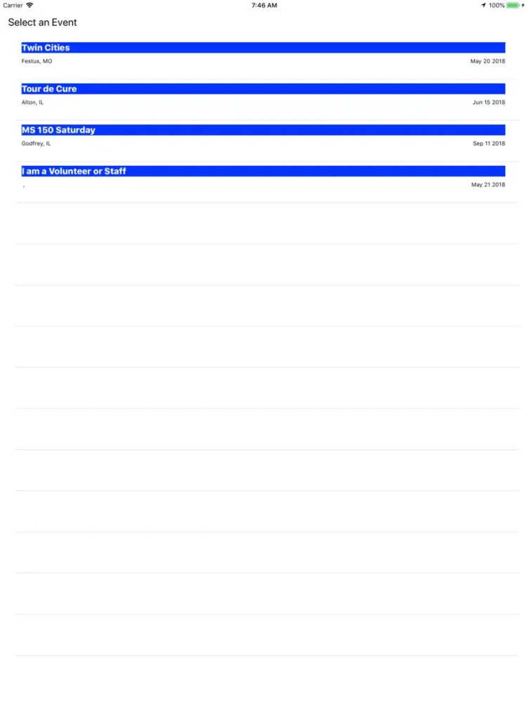 ภาพหน้าจอของ TraQCentral iPad 