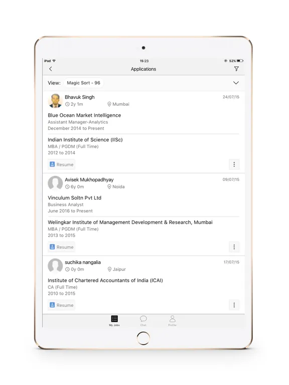 updazz Recruiter iPad  سکرین شاٹس