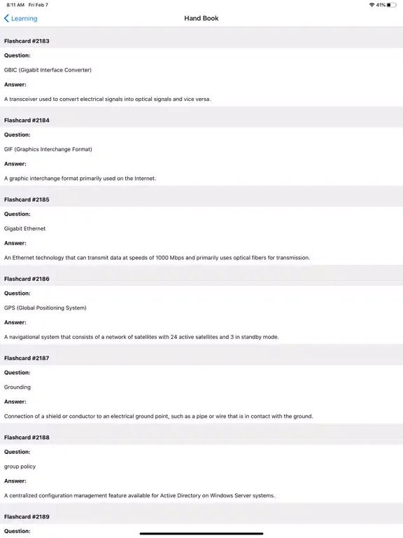 Capturas de pantalla de CompTIA Network+ Exam Prep iPad 
