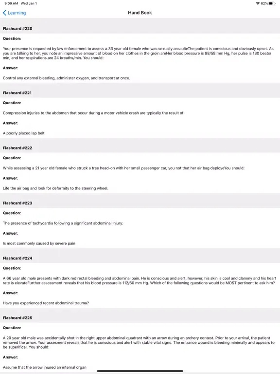 Captures d'écran de EMT Exam Prep Notes&Quizzes iPad 