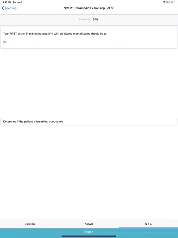 Capturas de tela do NREMT Paramedic Exam Review iPad 