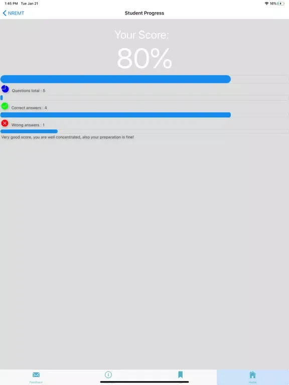 Capturas de tela do NREMT Paramedic Exam Review iPad 