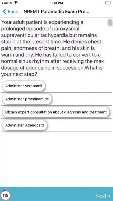 Capturas de tela do NREMT Paramedic Exam Review