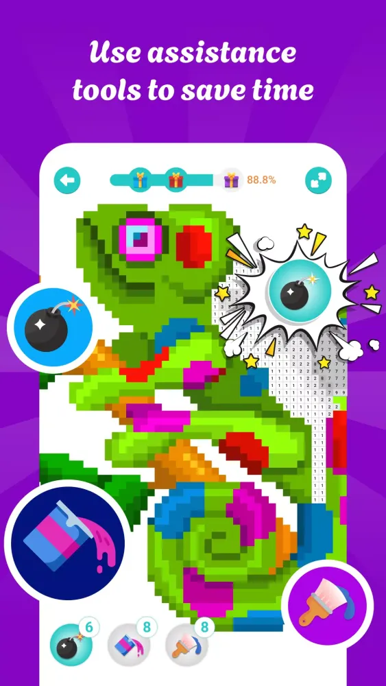 Pixel Art - Color by number 스크린샷