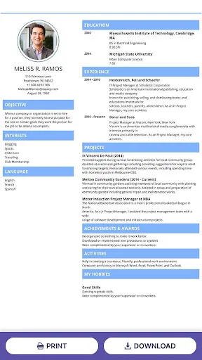 Professional Resume Builder -  Screenshots