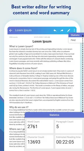 WriterPad – Write Novels, Scre Ekran Görüntüleri