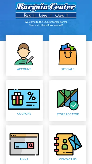 Screenshot di Bargain Center Customer Portal