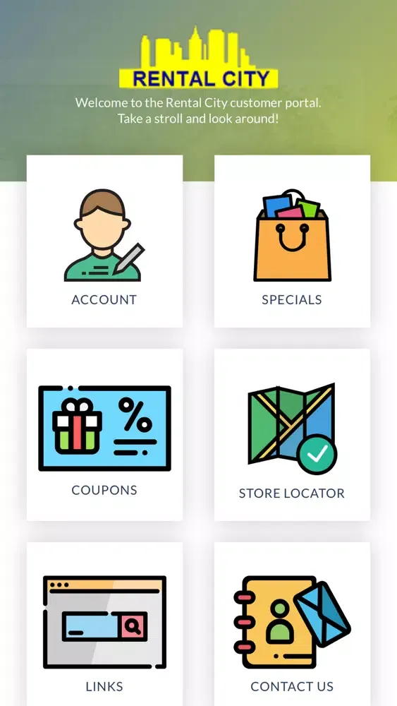 Rental City Customer Portal Screenshots