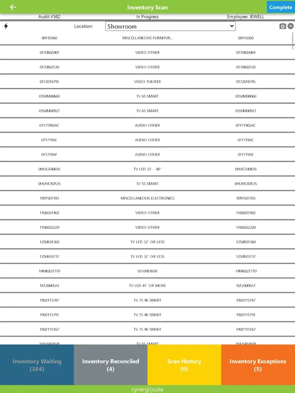 Cynergi Inventory Audit iPad 应用截图