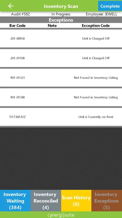 Cynergi Inventory Audit应用截图