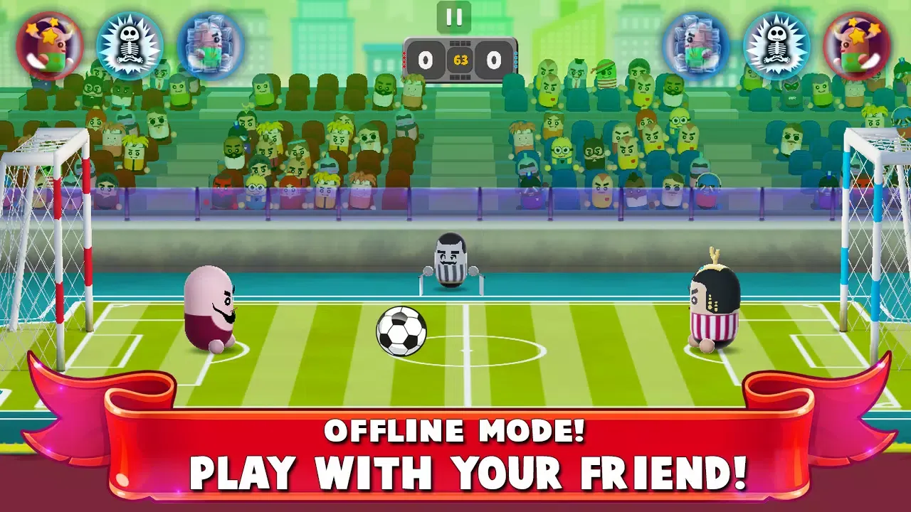 2 Player Head Soccer Game Screenshots