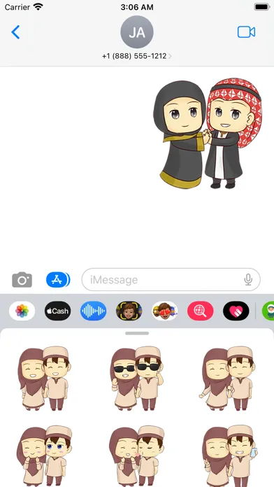 Hijab Couple Love Stickers Ekran Görüntüleri