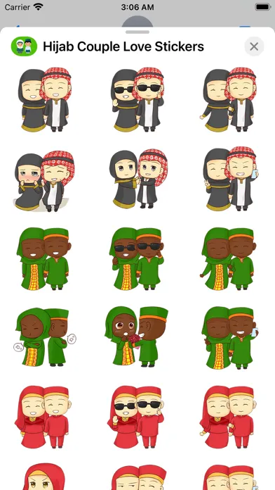 Hijab Couple Love Stickers Ekran Görüntüleri