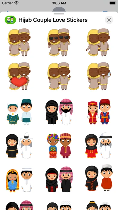 Hijab Couple Love Stickers Ekran Görüntüleri