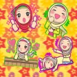 Stickers Hijab Cute Girls