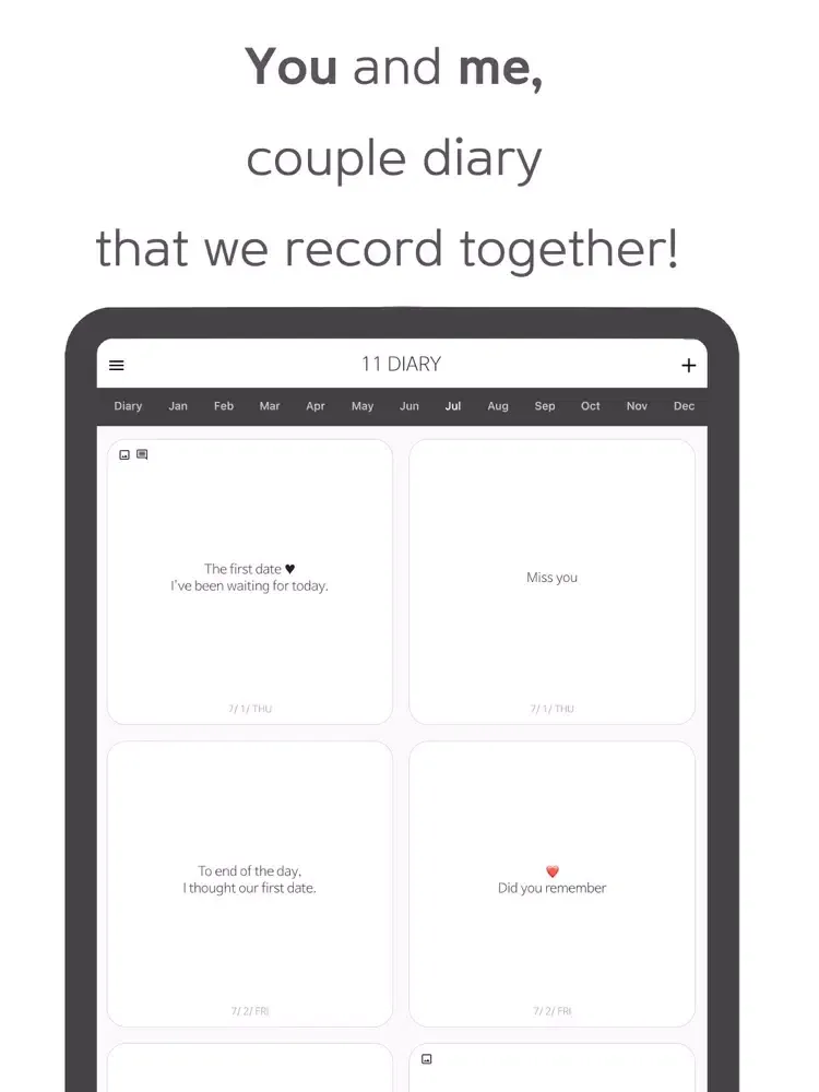 Captures d'écran de 11 DIARY - Simple Couple Diary iPad 
